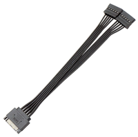 Kabel Daya Hard Drive SATA 1-ke-1 15Pin Male ke Female 1-ke-2 Terlindung Fleksibel Tinggi untuk Mesin Industri