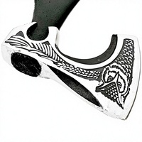 Hacha Vikinga Industrial Hecha a Mano, de Acero al Carbono Forjado, con Cabeza de Hacha Barbuda y Mango de Madera de Fresno, 18 Pulgadas, para Camping, Bushcraft y Supervivencia