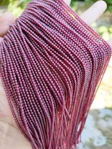 Cuentas de Coral de bambú redondas naturales pequeñas de 3mm y 4mm, rojo, rosa, blanco, melocotón, naranja, para fabricación de joyas <span class=keywords><strong>DIY</strong></span>, hebra de cuentas de piedra - Product Image 5