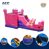 Château gonflable rose Princesse avec toboggan, structure de jeu gonflable en PVC pour intérieur et extérieur