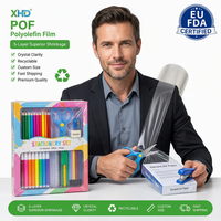 Film rétractable POF biodégradable au meilleur prix, ultra-transparent, souple, flexible, à taux de rétraction élevé, directement de l'usine, pour l'emballage des ciseaux