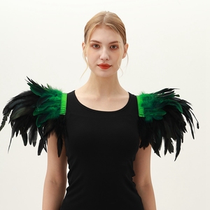 Promotion : Châle en dentelle et plumes pour déguisement, épaules douces, idéal pour les fêtes, spectacles de danse, festivals de musique, mariages - Product Image 2