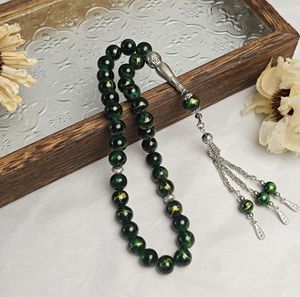 Terço Islâmico com Contas de Vidro Explosivas, Tasbih de 10mm, 33 Peças, Pulseira Colorida, Presente de Ramadan, Atacado - Product Image 4