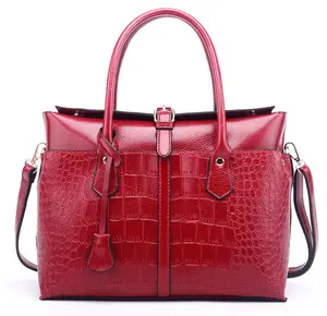 Maleta Bolsas De Mão Elegantes Crocodilo PU Leather Lady Handbags New Luxury Women Bag