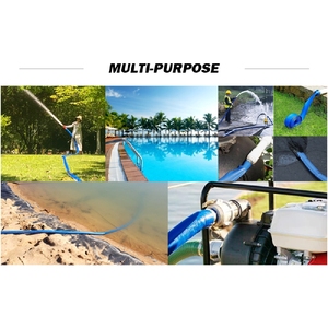 Tuyau de bâche en polyester PE Layflat 100% renforcé avec tuyau principal d'eau à rayures tissées pour système d'irrigation goutte à goutte - Product Image 2