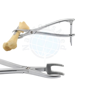 Pinza de sujeción ósea Lowman de acero inoxidable, instrumento quirúrgico ortopédico manual reutilizable con certificación CE - Product Image 1