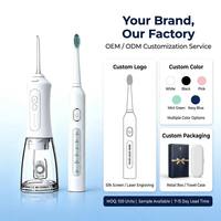 Kit de nettoyage des plaques Eisler T5+F6, brosse à dents sonique, irrigateur buccal portable, IPX7, charge USB, OEM, étiquette privée