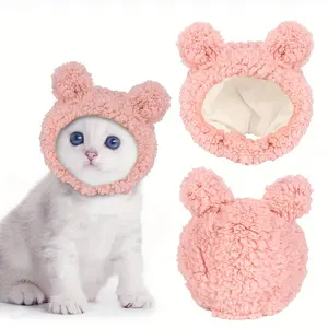 Sombrero de gato personalizado, gorro de invierno para mascotas, accesorios de disfraz, gorro ajustable de animales para gato, gatito, cachorro, gorro de felpa personalizado