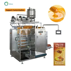 Multi Lane Liquid Sauce Salad Dressing Honey Small Sachet Packing Machine For 4 Side Seal