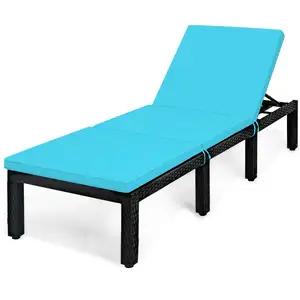 빠른 배달 무료 배송 샘플 접이식 태양 Chaise Lounger 소파 세련되고 기능적인 등나무 소파 침대