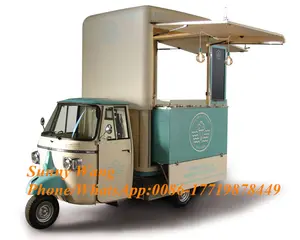 세발자전거 음식 손수레 옥외 이동할 수 있는 음식 트럭 가솔린 드는 것을 가진 이동할 수 있는 커피 트럭 간이 식품 판매 세발자전거