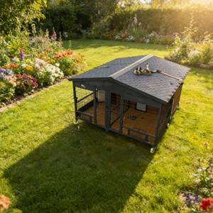 Moderna Casa Plegable para Mascotas de Acero Inoxidable y Madera con Diseño Giratorio para Animales Pequeños - Jaula de Lujo para Sala de Estar - Product Image 4