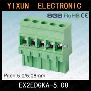 Pluggable loại nam khối thiết bị đầu cuối kết nối thẳng pin hoặc looper cho pcb, điện tử trong ngành công nghiệp 2edgka-5.08 - Product Image 2