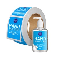 Rouleau d'autocollants adhésifs personnalisés pour savon liquide pour les mains, étiquettes transparentes pour emballage de désinfectant pour les mains, étiquettes imperméables pour bouteille de shampoing