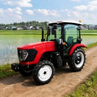 Tracteur agricole à roues 4x4 30HP-120HP avec moteur Kubota, direction hydraulique, machines agricoles pour labourer et càyer