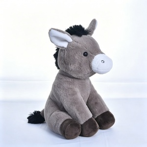 Peluche âne gris personnalisée, animal en peluche âne, jouet en peluche âne, peluche âne assis - Product Image 2