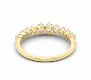 Half <b>Eternity</b> Diamond <b>Ring</b> Natural & Lab Grown Diamonds 925 <b>Silver</b> / 10KT 14KT 18KT Gold Diamond <b>Ring</b> For Sale - Product Image 4
