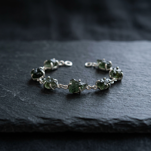 Art Palace Stunning Moldavite Stone 925 Silver <b>Bracelet</b>-<b>Healing</b> & Pretty Jewelry - Product Image 3