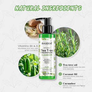 Nettoyant moussant pour le visage et les <span class=keywords><strong>paupières</strong></span> à l'arbre à thé, formule douce et non irritante, nettoyage en profondeur, vente en gros, 100 ml - Product Image 4