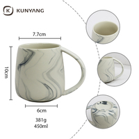 Tasses en céramique blanches nordiques marbre gros ventre argile tasse ligne grès tasses à la main tasse lait thé en gros tasses à café en céramique