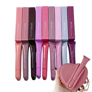 Pochette de rangement en forme de cœur pour rouge à lèvres et brillant à lèvres, naturelle, 10g, portable, texture douce, pour écouteurs et petits objets - Product Image 3