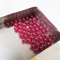 Boule de rubis en corindon de 2mm ~ 18mm, polissage élevé 5 # pierres précieuses rouges en vrac, perles de rubis