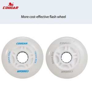 COUGAR Patins Roues Nuit LED Lumière Blanc 76mm 80mm Roues de Patinage pour Slalom Urbain <span class=keywords><strong>Fitness</strong></span> Patinage - Product Image 4