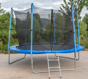Trampolín de 12 pies Unisex TODO Trampolín de 12 pies con carcasa y escalera gratis 4 piezas Tela de malla PP Trampolín para exteriores 10mm 3050*740 - Product Image 2