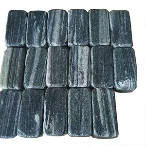 Venta al por mayor moderno envejecido Nero Santiago caído gris granito pavimentadora azulejo tamaño personalizado barato piedra de pavimentación diseño gráfico - Product Image 1