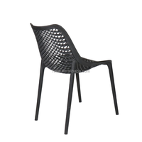 Chaise de salle à manger d'extérieur moderne, confortable, portable, en plastique polypropylène avec dossier en maille, vente en gros de chaises d'extérieur modernes à air comprimé