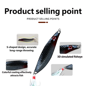 Señuelo de Pesca Artificial de Metal, Diseño de Serpiente Acuática, Brillante y Colorido, Largo Alcance, <span class=keywords><strong>Boca</strong></span> Invertida, para Pesca de Carpas en Lagos/Ríos - Product Image 5