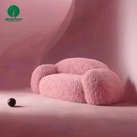 Moontree Canapé Luxe Love Seat Petit Canapé Meubles Modernes Canapé Fourrure Rose Canapé Fourrure Shaggy Moelleux Moderne Canapé Fausse Fourrure Canapé