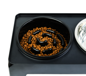 2 ב-1-in-1 מוגבהט כלב נירוסטה & מזין חתולים קערות כלבים עם קערת חתולים - Product Image 4