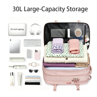 Mochila de Viaje con Compresión al Vacío, Expandible, Puerto de Carga USB, Candado TSA, Impermeable, Gran Capacidad, para Portátil, Negocios y Aire Libre