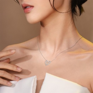 <span class=keywords><strong>Collana</strong></span> Personalizzata con Doppio <span class=keywords><strong>Cuore</strong></span> <span class=keywords><strong>Infinito</strong></span> in Zircone, Gioiello alla Moda per Regalo Commemorativo, San Valentino o Festa della Mamma - Product Image 6