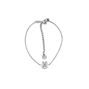 Pulsera de Acero Inoxidable con Colgante de Letra X, Joyería Fina Minimalista, Unisex, para Uso Diario - Product Image 1