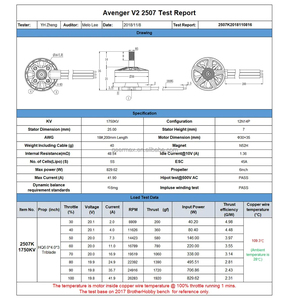 Máy bay không người lái Bộ phận động cơ 1850kv 1750kv 1500kv 1200kv động cơ anh em sở thích Avenger 2507 V2 n52h 12n14p 4-6S UAV thành phần brotherhobby - Product Image 3