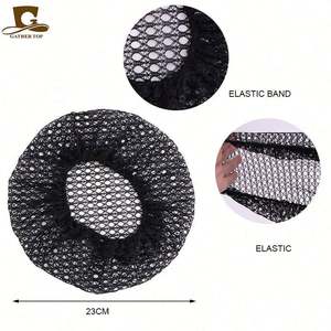 Filet à cheveux invisible pour <span class=keywords><strong>femme</strong></span> avec logo personnalisé en gros, couvre-chignon avec style européen et américain, en polyester - Product Image 6