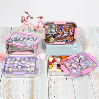 1200ml grande taille mignon enfants école boîte à lunch sans BPA étanche en acier inoxydable enfants boîte à lunch Bento boîte à lunch
