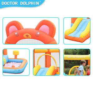 Château gonflable Doctor Dolphin, adorable petit <span class=keywords><strong>ours</strong></span>, château gonflable avec toboggan - Product Image 3