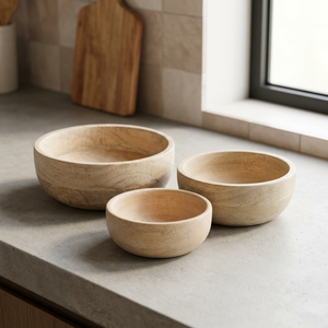 เครื่องครัวของไม้-ชุด3ชิ้นชามไม้มะม่วง - Product Image 2