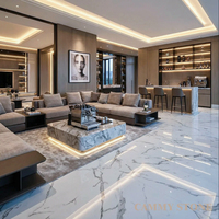 Dalles de marbre blanc Arabescato Corchia naturel Cammy Stone, surface polie, grandes dalles pour sols intérieurs, extérieurs, cuisines et salles à manger