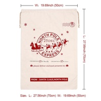 Sacs de Noël en toile de jute Ourwarm avec cordon de serrage pour cadeaux de Noël