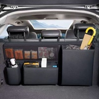 Sac de rangement universel de luxe en cuir grande capacité pour coffre de voiture et dossier de siège avec boîte organisatrice multifonction