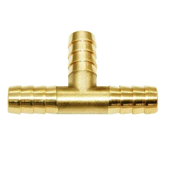 1/4" ID Hose Barb Tee 3 way Union Fitting Intersection Split Brass Stainless Steel Pipe Clamp for Water/Fuel/Air
