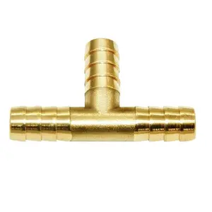 1/4 "ID Hose Barb Tee 3-Wege-Anschlussverschraubung Split Messing Edelstahl Rohrs chelle für Wasser/Kraftstoff/Luft