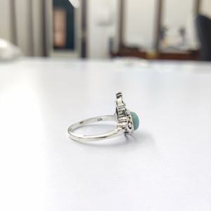 Bague en larimar, argent sterling 925, bague en pierre précieuse, collection artisanale en larimar, bagues fines, bijoux en argent, prix de gros - Product Image 4