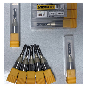 Set di punte per <span class=keywords><strong>Router</strong></span> in carburo di tungsteno a doppia flauto per legno 2 Trim a filo fresa 6mm stinco <span class=keywords><strong>CNC</strong></span> ODM/OEM personalizzabile - Product Image 3