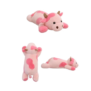 Lying-down Simulation Cow Cute Plush Toy Sleeping Hugging <b>Pillow</b> <b>Large</b> Bed Doll Wholesale Polyester Material PP Cotton Filling - Product Image 2