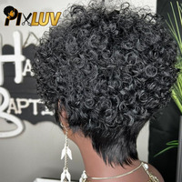 Perruques Courtes en Cheveux Humains en Gros, Fournisseurs de Perruques Courtes Bouclées Coupe Pixie, Perruques Courtes en Cheveux Humains pour Femmes Noires, Perruques Sans Colle en Cheveux Humains